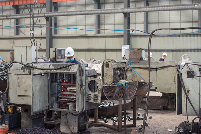 安阳网架配件-锥头加工车间